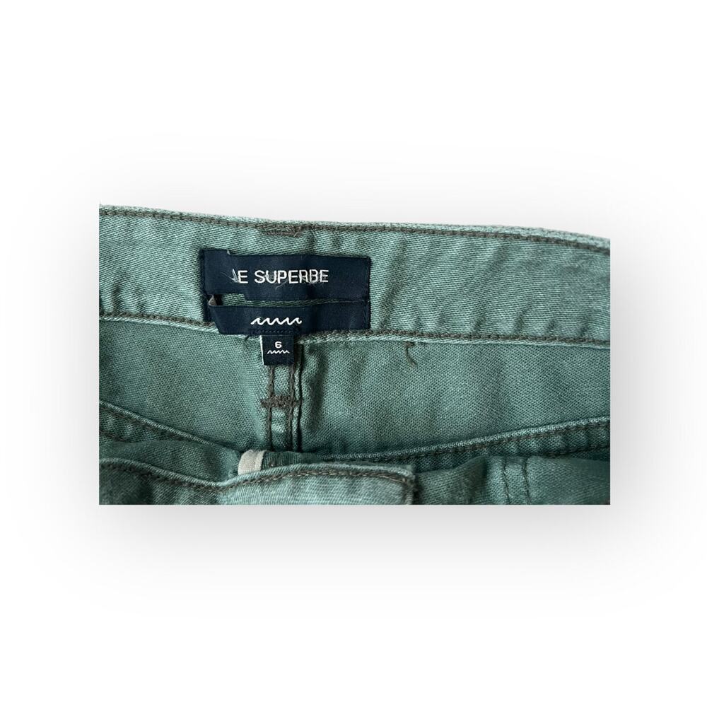 Le Superbe Rhode Wide Leg Cropped Pants in Olive Kush 2 - Picture 4 of 10